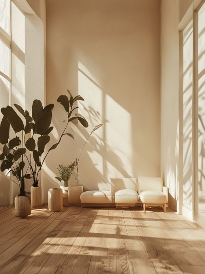 Rest and reflection Peaceful person sitting by window with soft morning light, journal on lap